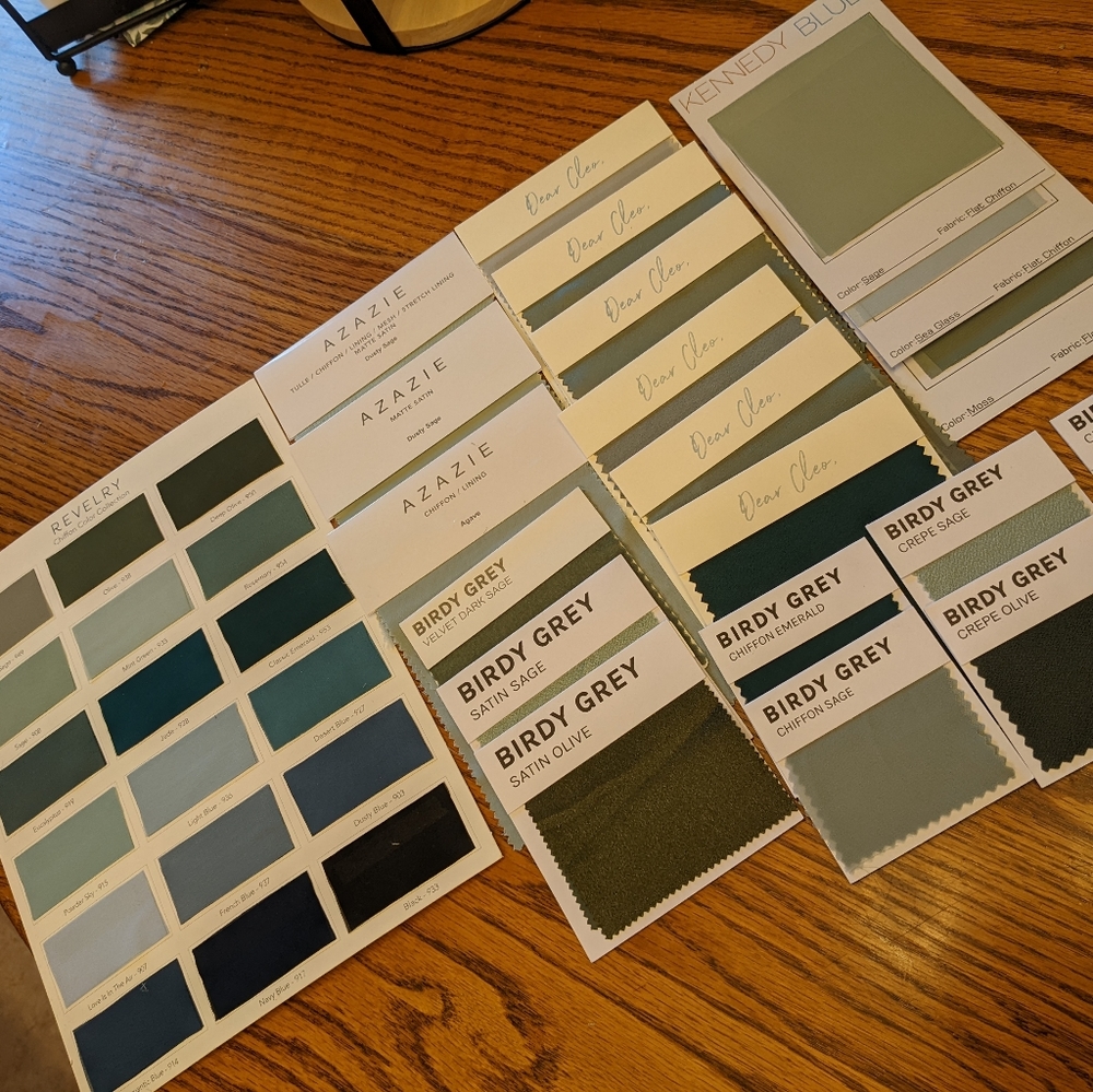 Huge lot bridesmaid dress swatches